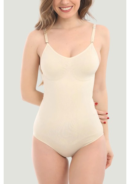 Kadın Düz Desenli Toparlayıcı Korse Alttan Kancalı Konforlu ve Esnek Yapı