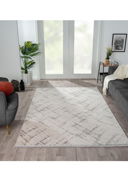 Kaftan KF004G Gri Halı Kabartma Desenli Akrilik Halı Tozuaz Salon Halısı Yatak Odası Halısı Koridor modelleri