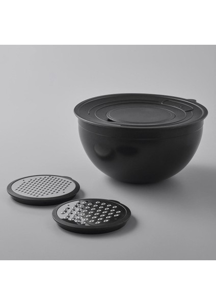 Siyah 5 Parça Rendeli Saklama Kabı Seti, Dayanıklı ve Şık Mutfak Gereçleri fiyatları