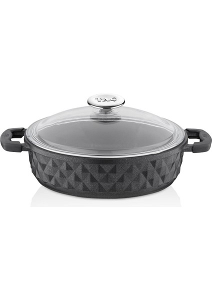 Döküm Basık Tencere, Siyah, 26 Cm, Dayanıklı ve Şık Mutfak Gereci fırsatları
