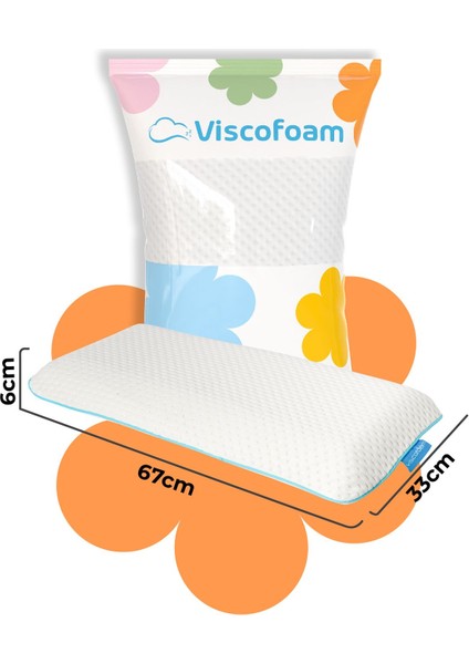 Çocuklar Için Ortopedik Visco Yastık 67.5X33X6CM, Konfor ve Sağlık Sağlar fiyatları