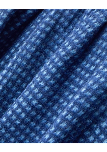 Lacivert ve Mavi Renkli Pamuklu Waffle Televizyon Battaniyesi, Yumuşak ve Şık Tasarım modelleri