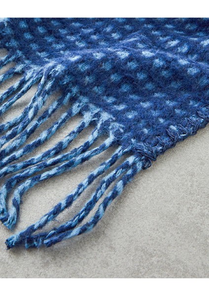 Lacivert ve Mavi Renkli Pamuklu Waffle Televizyon Battaniyesi, Yumuşak ve Şık Tasarım fırsatları