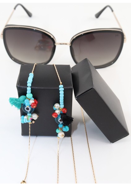 Gold Nazar Boncuklu Gözlük Ipi. Kadın Gözlük Zinciri. Gözlük Ipi. Gözlük Ipi Askısı. Gözlük Zinciri. modelleri