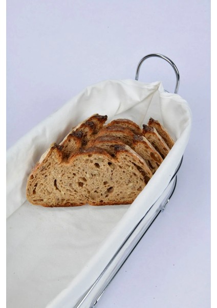 Büyük Boy Beyaz Metal Ekmek Kutusu Tezgah Üstü Mutfak Düzenleyicisi