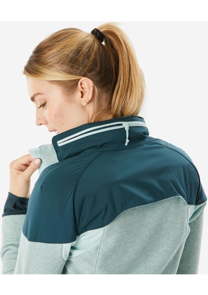 Quechua Kadın Sıcak Tutan Outdoor Polar Mont - Yeşil - MH500 Mountain indirimleri