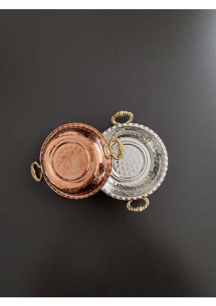 6'lı Renkli Bakır Tabak Seti, Kahvaltılık ve Çerezlik, 11 Cm, Şık Tasarım indirimleri