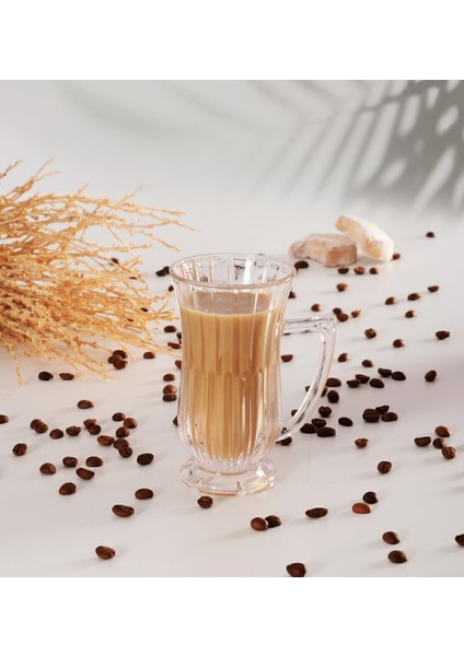 6'lı Beyaz Kulplu Çay Bardağı, Şık ve Kullanışlı Set