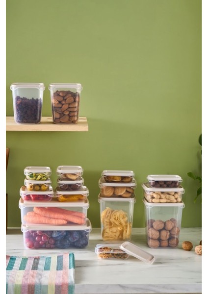 Beyaz 17'li Çok Amaçlı Saklama Kabı Seti