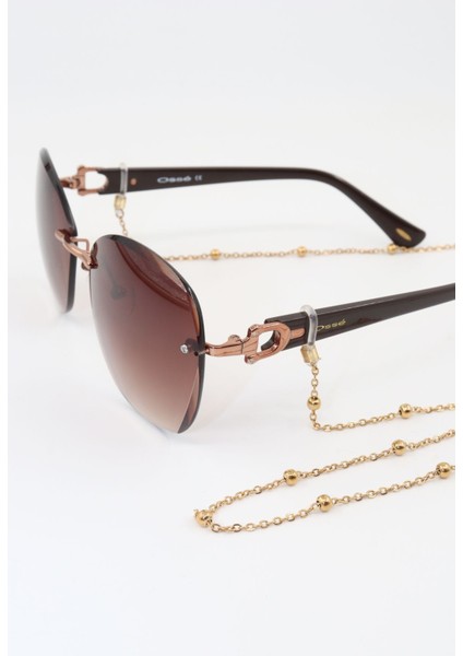 Çelik Gold Renk. Gözlük Zinciri. Özel Tasarım Steel. Gözlük Ipi. Gözlük Askısı. Unisex modelleri