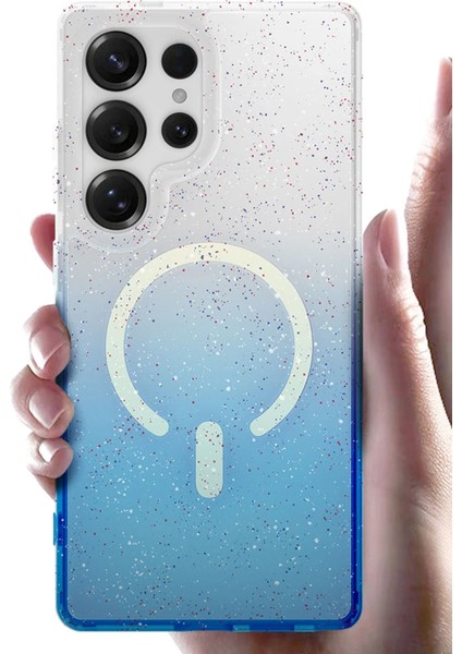 Samsung Galaxy S25 Kılıf Simli Shinys Pummel Manyetik Şarjlı Kapak fiyatları