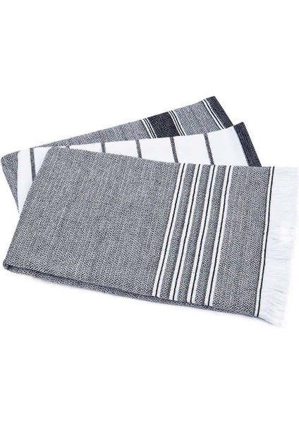 Organik Pamuklu Siyah-Krem 3'lü Kurulama Havlusu 40X60 cm fiyatları