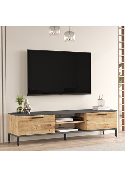 Best 160CM 2 Kapaklı Metal Ayaklı Çam Tv Ünitesi Bes1-Aa fiyatları