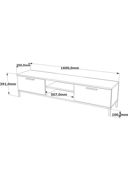 Best 160CM 2 Kapaklı Metal Ayaklı Çam Tv Ünitesi Bes1-Aa indirimleri