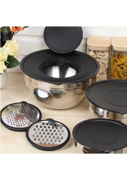 9 Parça Çok Amaçlı Rende ve Saklama Kabı Seti, Çok Renkli, Dayanıklı fiyatları