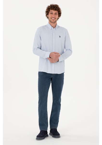 Erkek Açık Mavi Gömlek Desenli 50316639-VR003 fırsatları