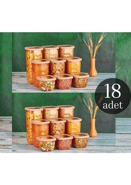 18'li Metalik Kumsal Saklama Kabı Seti, Çeşitli Boyutlarda, Şık ve Kullanışlı fiyatları