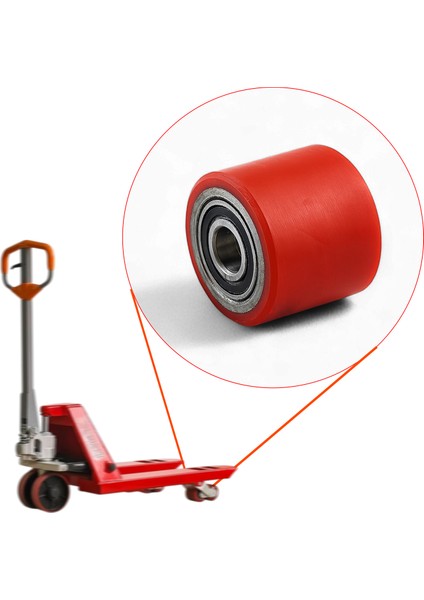 85X70X20 mm Transpalet Tekeri Rpr Rulmanlı Bilyalı Kırmızı Tekerlek Palet Taşıma Arabası Tekeri fiyatları