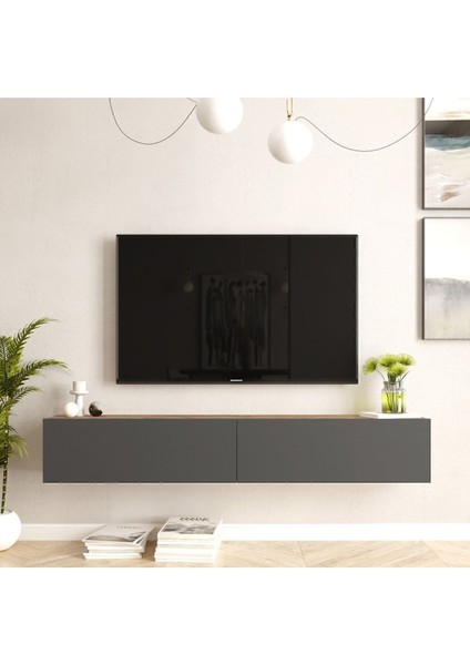 Aven Tv Ünitesi Tv Sehpası Kapaklı 180CM Çam-Antrasit Ave8-Aa fiyatları
