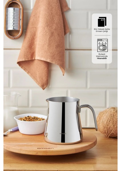 1200 ml Metalik Süt ve Cezve Ürünü, Şık Tasarım ve Yüksek Kaliteyle Hazırdır