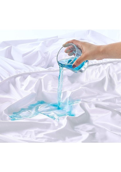 Sıvı Geçirmez Pamuklu Fittted Yatak Koruyucu, Çift ve Tek Kişilik Seçeneklerle modelleri