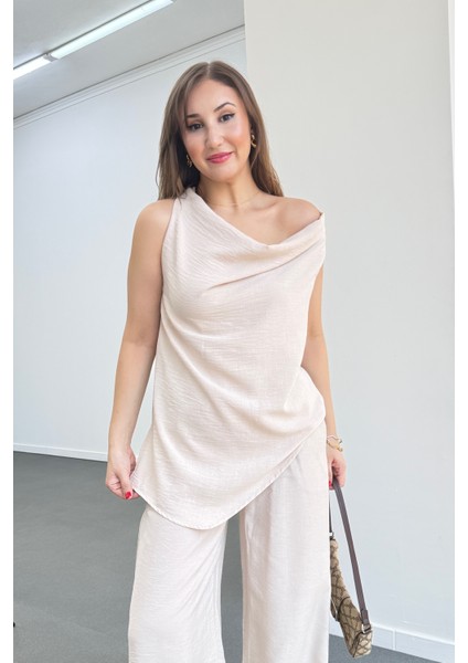 Rhea Keten Asimetrik Bluz