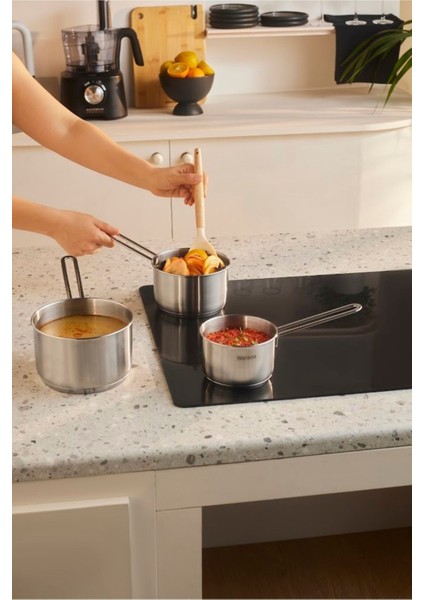 Indüksiyon Tabanlı 3 Parça Mini Sütlük Seti, Şık ve Kullanışlı Mutfak Aksesuarları fiyatları