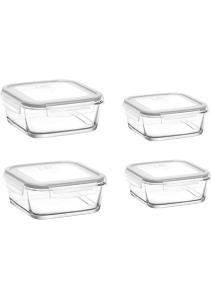 Beyaz Saklama Kabı Seti, 2'li 1150CC ve 720CC, Kullanışlı ve Şık Tasarım