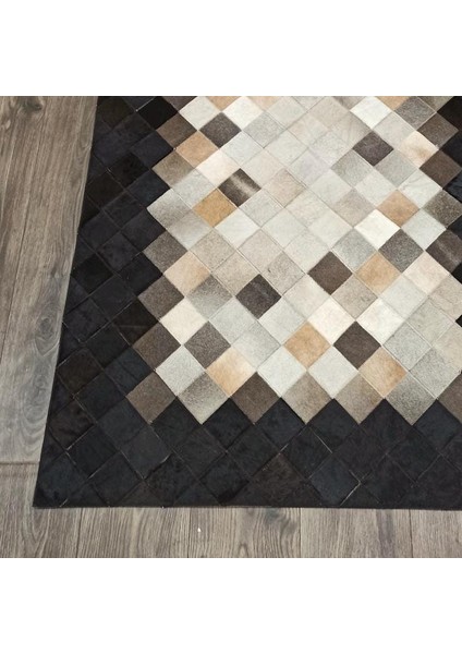 Çok Renkli Doğal Dana Derisi Patchwork Halı, Modern ve Şık Tasarımlı Hakiki Deri Halı, Dekoratif Halı fiyatları
