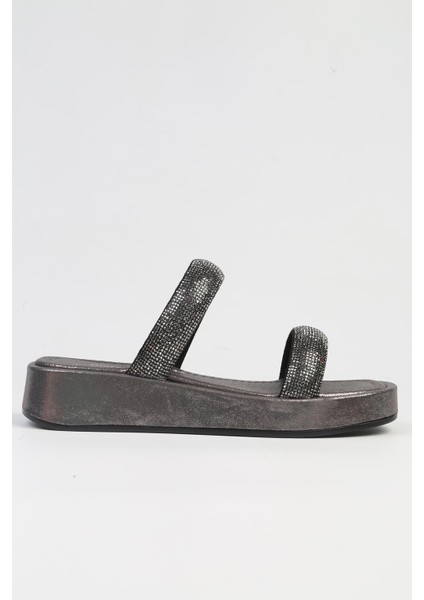 ®| PC-53089- 3950 Siyah-Kadın Taşlı Terlik