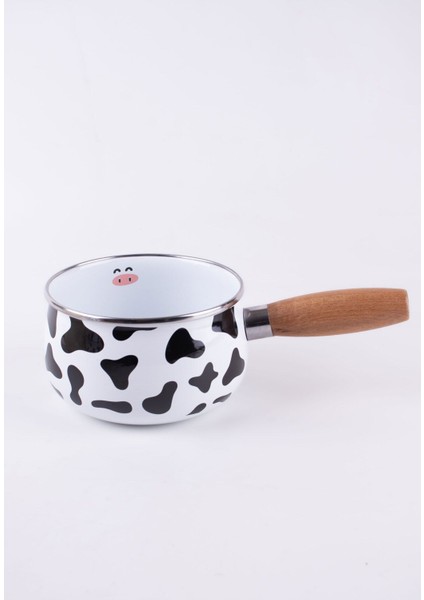 Emaye Sos Tavası 16CM 1,3l Ahşap Saplı, Tüm Ocak Tiplerine Uygun