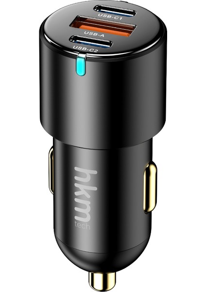 HYPER 60W Hızlı Şarj Destekli, 3 Girişli (2xtype-C 1xusb) Araç Içi Çakmaklık Şarj Aleti fiyatları