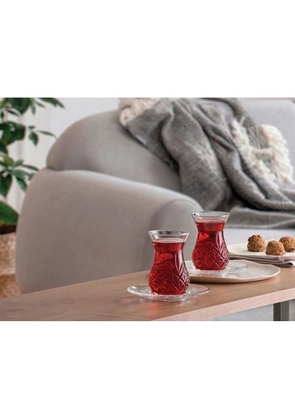 Beyaz 12 Parça Çay Seti, Zarif ve Şık Tasarım, Şık ve Kullanışlı Çay Takımı