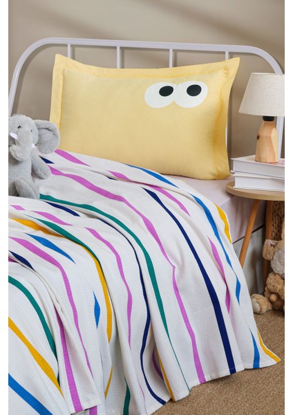 Renkli ve Eğlenceli Tek Kişilik Pike Takımı, Rahat ve Şık Uyku Seti