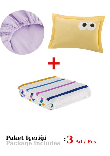 Renkli ve Eğlenceli Tek Kişilik Pike Takımı, Rahat ve Şık Uyku Seti fiyatları