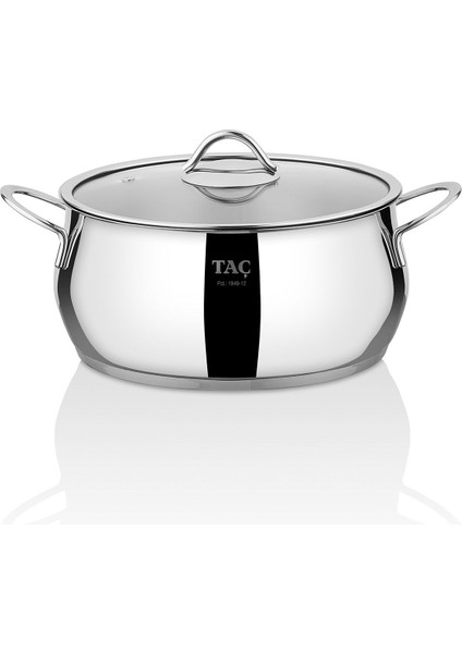 Derin Çelik Tencere 26CM, Gri, Dayanıklı ve Şık, Mutfakta Pratik Kullanım