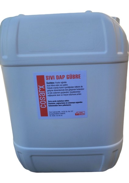 Dap Sıvı Gübre – Toprak Altı-Taban Gübresi – Kompo 20 kg