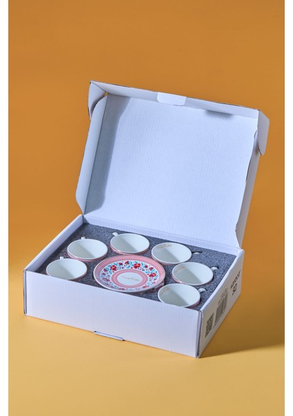 6 Kişilik Gri Kahve Fincanı Takımı, 80 Ml, Şık ve Kullanışlı Tasarım