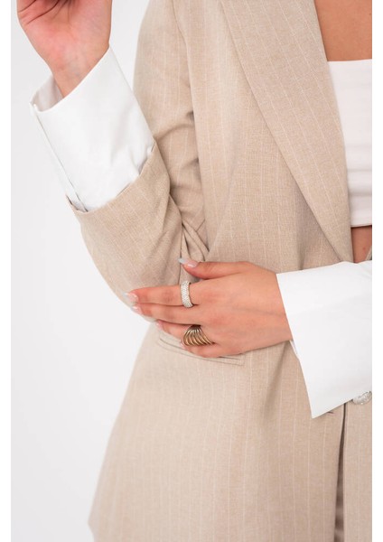 Asmetrik Kesim Gömlek Deteylı Blazer Ceket Pantolon Takım TKM08013 modelleri