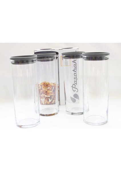 Turuncu Vakumlu 1230 cc Cam Saklama Kabı Seti, 4'lü modelleri