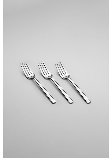 12'li Metalik Yemek Çatal Takımı, Şık ve Dayanıklı Mutfak Gereci Seti