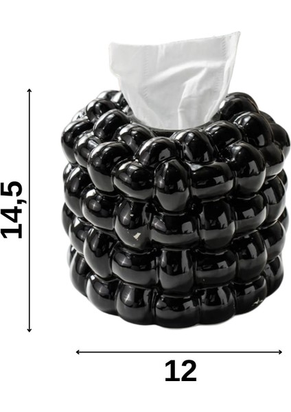 Şık Seramik Peçetelik, Siyah Renk, Dekoratif ve Kullanışlı Tasarım fiyatları