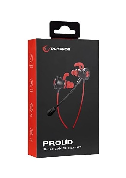 RM-K36 Proud 3,5mm Gaming Kırmızı Kulak Içi Mikrofonlu Kulaklık, Standart fiyatları