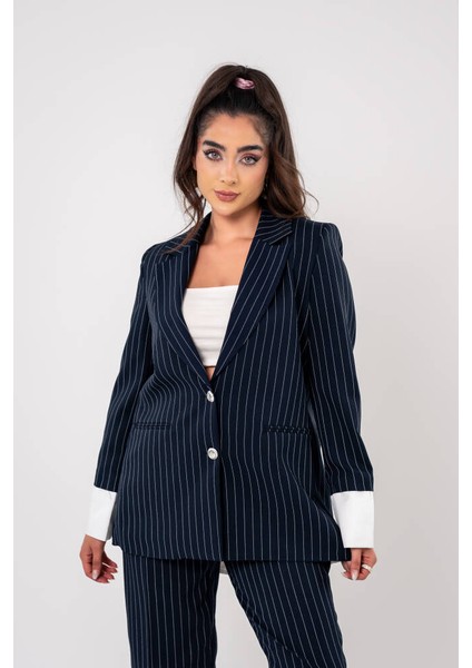 Asmetrik Kesim Gömlek Detaylı Blazer Ceket Pantolon Takım TKM08013 fiyatları