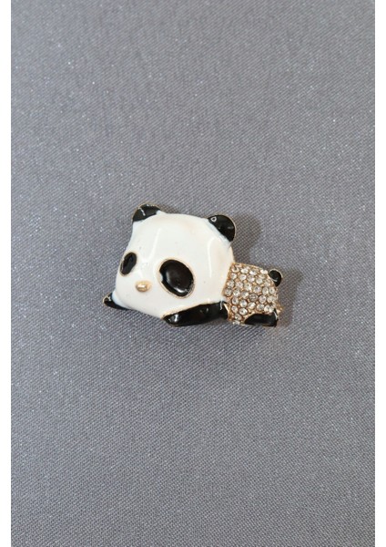 Yavru Panda Broş. Yaka Iğnesi Panda Broş. Zirko Taşlı Tasarım Panda Broş. Kadın Broş. Panda Broş. indirimleri