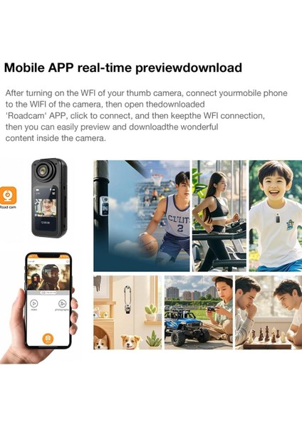 Wifi 35 gr Vücut Aksiyon Kamerası 1.47 Inç Ekran Manyetik Kolye 180 Derece Dönen Lens 2.7k Görüntü indirimleri