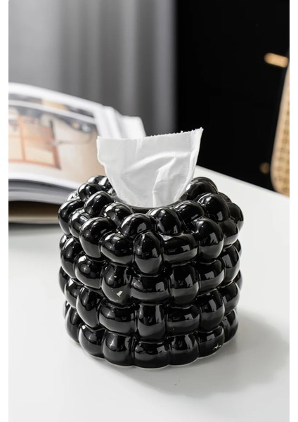 Şık Seramik Peçetelik, Siyah Renk, Dekoratif ve Kullanışlı Tasarım modelleri