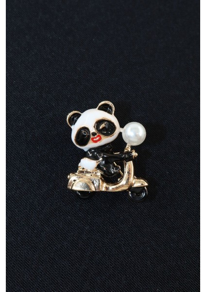 Yavru Panda Broş. Yaka Iğnesi Panda Broş. Zirko Taşlı Tasarım Panda Broş. Kadın Broş. Panda Broş. fırsatları