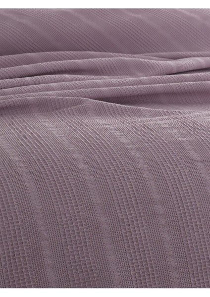 Lila Renk Tek Kişilik Waffle Pike 160X230CM, %100 Pamuk, Şık Petek Tasarım fiyatları