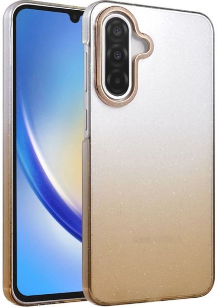 Samsung Galaxy A14 Kılıf Simli Shinys Glossy Renk Geçişli Kapak